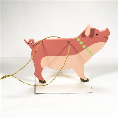 Символ 2019 года - Свинка с бусами 3015
