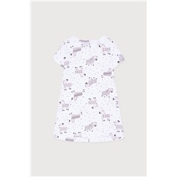 Сорочка для девочки Crockid К 1145 веселые зебры на белом
