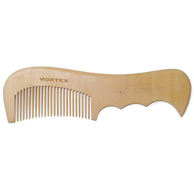 Расческа деревянная, гребень, 18х5см, с деревянными зубчиками "VORTEX" 51024