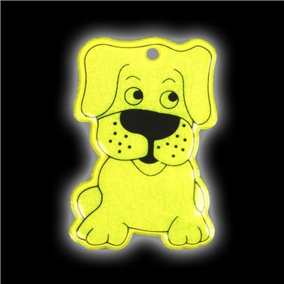 Светоотражающий элемент «Собака», двусторонний, 6 × 3,5 см , цвет МИКС