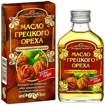 Масло грецкого ореха «Алтай Extra virgin», 100 мл.