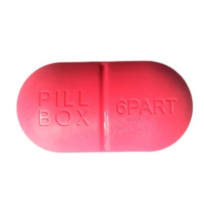 Карманная таблетница Pill Box с 6-ю отделениями