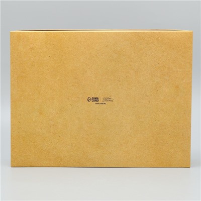 Коробка подарочная «Под крафт», 32 × 24 × 9 см