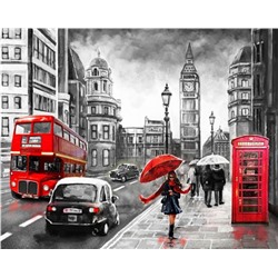 Алмазная мозаика картина стразами Лондон, 40х50 см