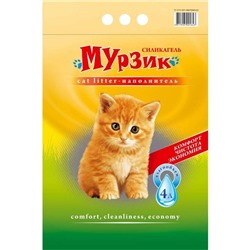Наполнитель для кошачьего туалета Мурзик Стандарт, желтый (силикагель)