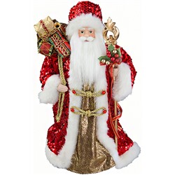 Дед Мороз в красной шубе с пайетками SD4598