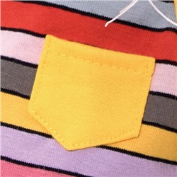 Мягкая игрушка "Басик в полосатой футболке с карманом" (22 см)