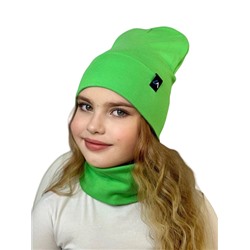 Детский набор шапка и снуд Зеленый Арт. ДН29