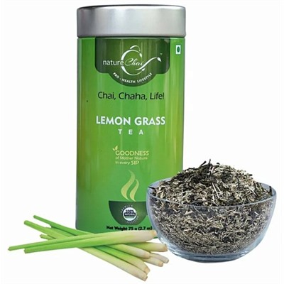 Индийский чай в Жестяной банке Lemongrass green tea, 100g