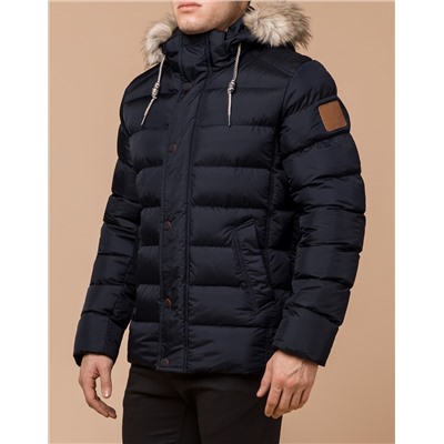 Сине-черная зимняя куртка стильного дизайна модель 27715