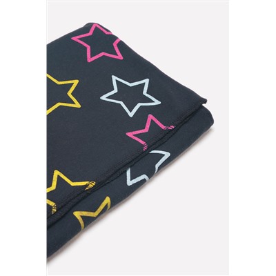 Пеленка детская Crockid К 8512 розовые звезды на темно-сером