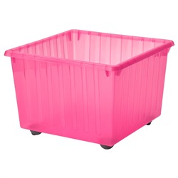VESSLA ВЕССЛА, Ящик на колесах, светло-розовый, 39x39 см