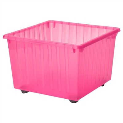 VESSLA ВЕССЛА, Ящик на колесах, светло-розовый, 39x39 см