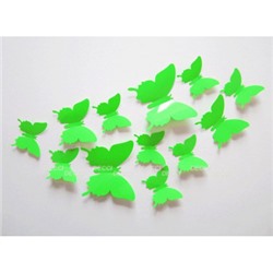 Наклейки на стену Бабочки светло-зеленый 3D