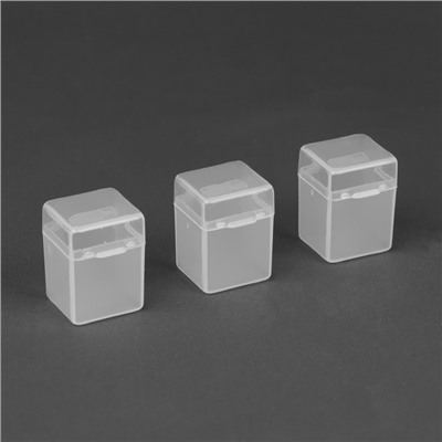 Контейнеры для хранения мелочей, 2,5 × 2,3 × 3,4 см, 3 шт, цвет прозрачный