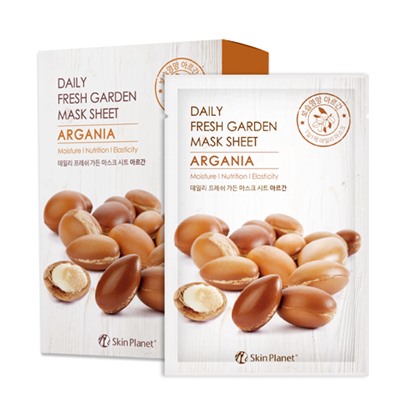 Skin Planet daily fresh garden mask sheet ARGANIA Маска для лица тканевая аргана  25гр