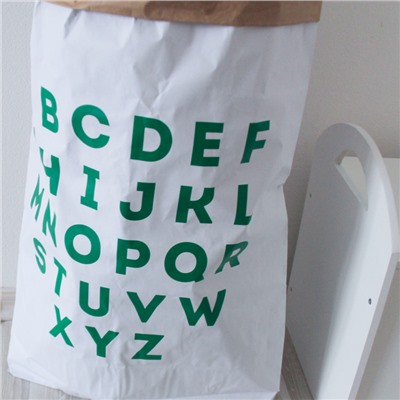 Эко-мешок для игрушек из крафт бумаги Alphabet