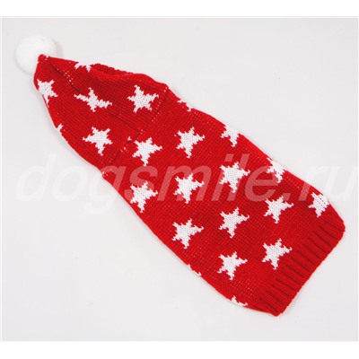 Красный свитер со звездами QY