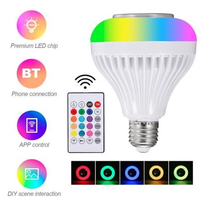 Лампочка-колонка Led Music Bulb Лампа диско блютус с динамиком 7 Вт Е27 оптом