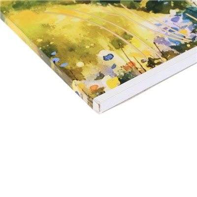 Альбом для рисования А4, 40 листов на клею "Луга", обложка мелованный картон, ламинация Soft-Touch, тиснение фольгой, блок 120 г/м²