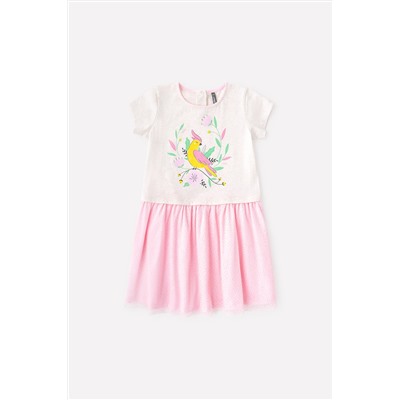 Платье для девочки Crockid КР 5743 светло-бежевый меланж, розовое облако к333