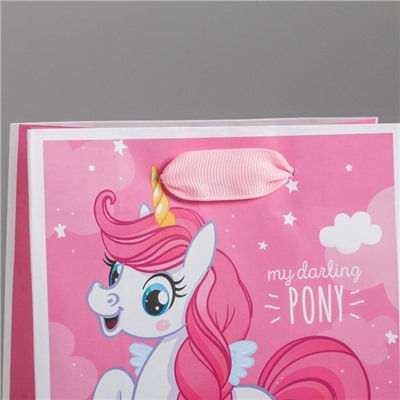 Пакет ламинированный вертикальный «My darling pony», S 12 × 15 × 5.5 см