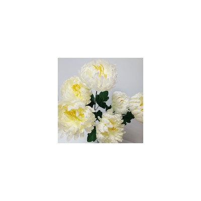 Букет искусственных цветов хризантема бежевый 60 см 7 бутонов к10