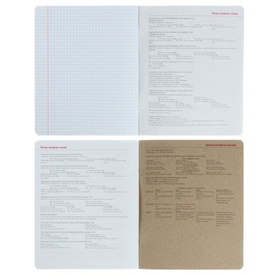 Тетрадь предметная "Новая классика", 48 листов в клетку «Английский язык», обложка картон, ВД-лак