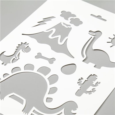 Трафарет пластик "Динозаврики" 16х22 см