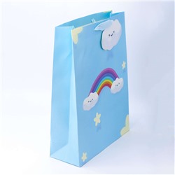 Подарочный пакет(L) "Cloud", blue