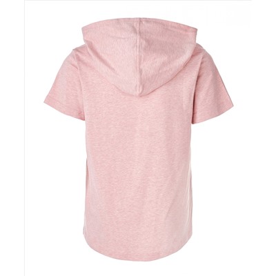 Розовая футболка с капюшоном