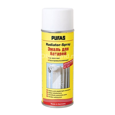 Эмаль аэрозоль для батарей Pufas Radiator-Spray