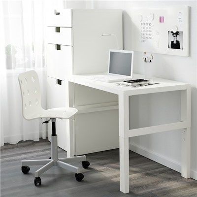 PÅHL ПОЛЬ, Письменный стол, белый, 96x58 см