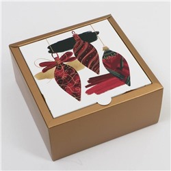 Коробка складная «Счастья в новом году»,  15 × 15 × 7 см