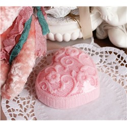 Розовое Вязаное сердечко - мыло ручной работы арт. milotto003102
