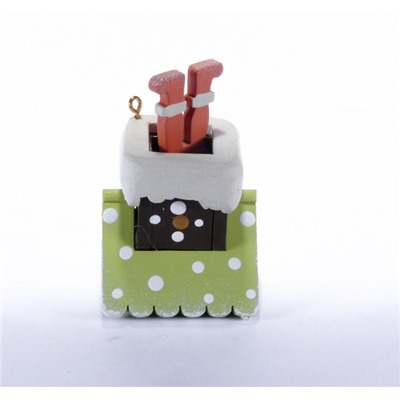 Елочная игрушка - Домик с ногами Санта Клауса 90YY61504