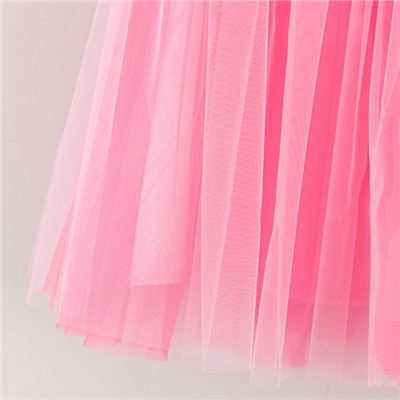 Платье Шания бело-розовое
