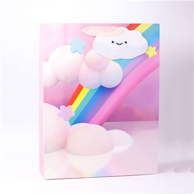 Подарочный пакет(L) "Cloud", pink