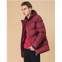Качественная куртка подростковая цвет бордово-красный модель 71293