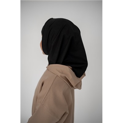 Арт. 19000 Детский комплект хиджаб с шапочкой. Цвет черный.