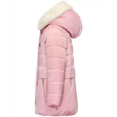 Розовая зимняя куртка