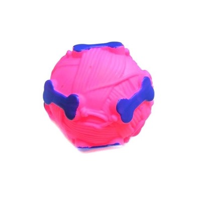Звуковая игрушка для собак Мячик с отверстием для лакомства, 9 см