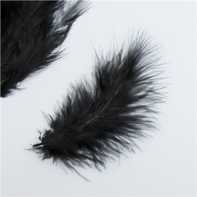 Набор перьев для творчества 30 шт (14-17 см), чёрный