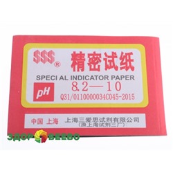Лакмусовая бумага (pH тест) 80 полосок от 8.2 до 10 pH Артикул: 565