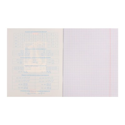 Тетрадь предметная, 48 листов в клетку "Цветная классика", Алгебра, обложка мелованный картон, выборочный лак, со справочной информацией