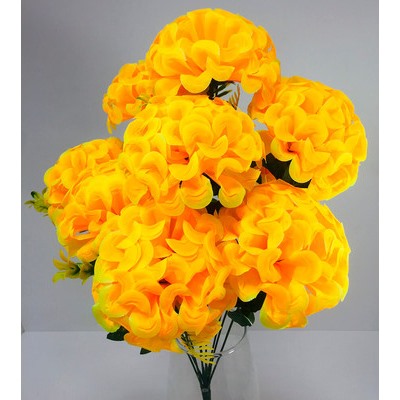 Букет искусственных цветов гортензия желтый 35 см 7 бутонов к40