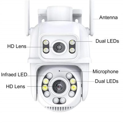 Интеллектуальная камера WIFI Smart Camera с двойным объективом, 6 МП оптом