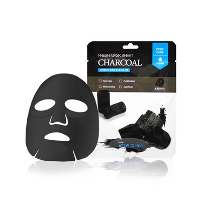Fresh Charcoal  Mask Sheet 23ml Тканевая маска для лица с древесным углем