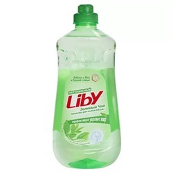 LIBY Жидкость для мытья посуды, овощей и фруктов "Зеленый чай" 460 гр/16 шт