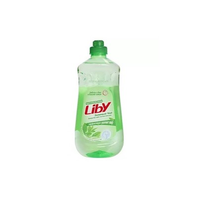 LIBY Жидкость для мытья посуды, овощей и фруктов "Зеленый чай" 460 гр/16 шт